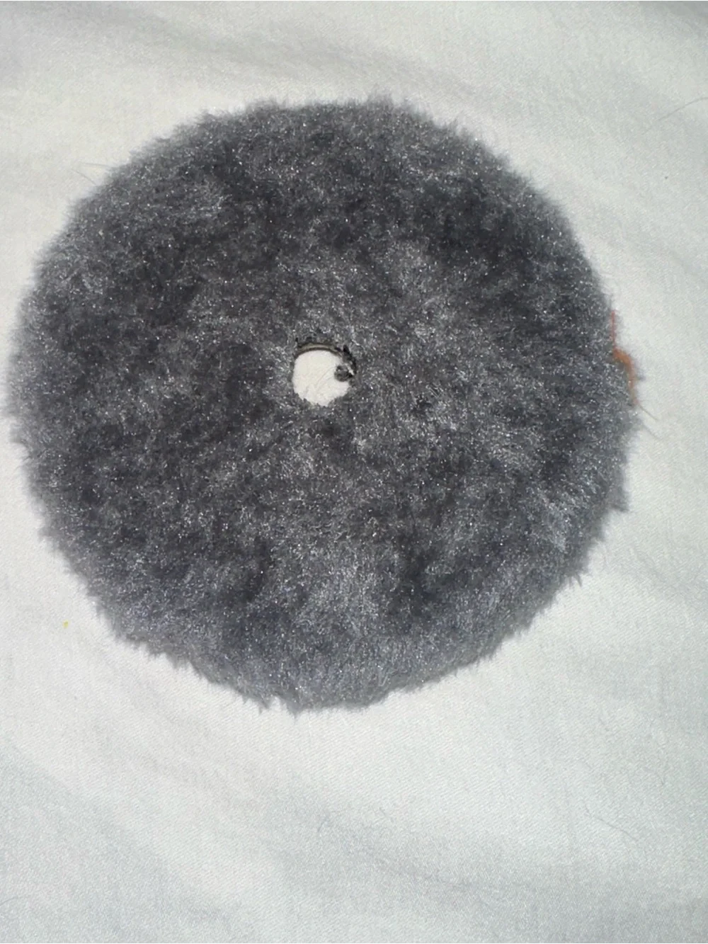 Grey Fuzzy Pom Pom Accent